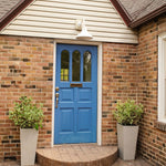 White outdoor lighting by Post & Porch, home of curb appeal accessories for the front porch and beyond