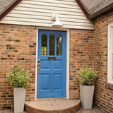 White outdoor lighting by Post & Porch, home of curb appeal accessories for the front porch and beyond