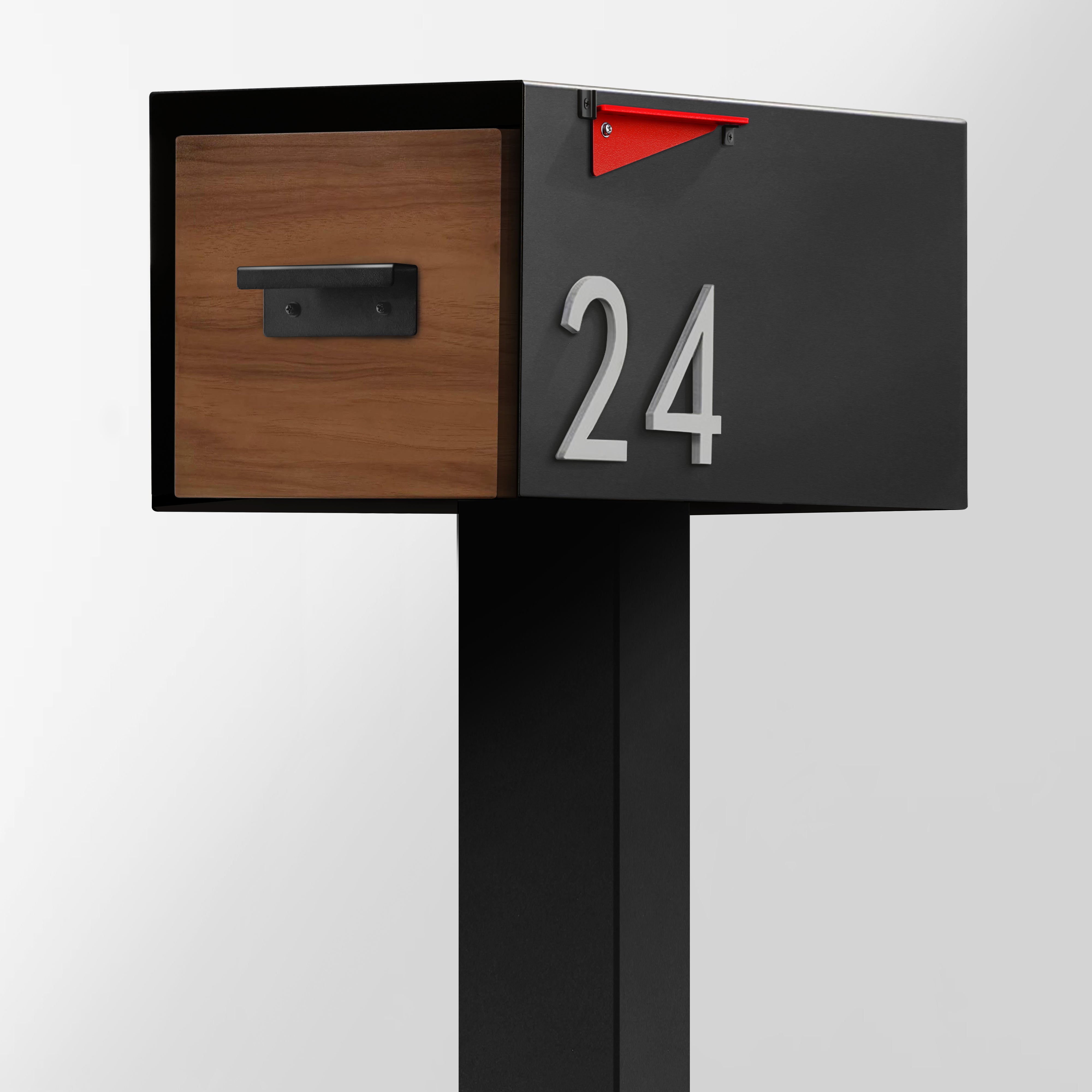 Regular Malone Post-Mounted Mailbox with Sublimated Wood Door