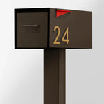 The Malone Modern Mailbox with Post by Post & Porch; a post-mount mailbox that boosts curb appeal