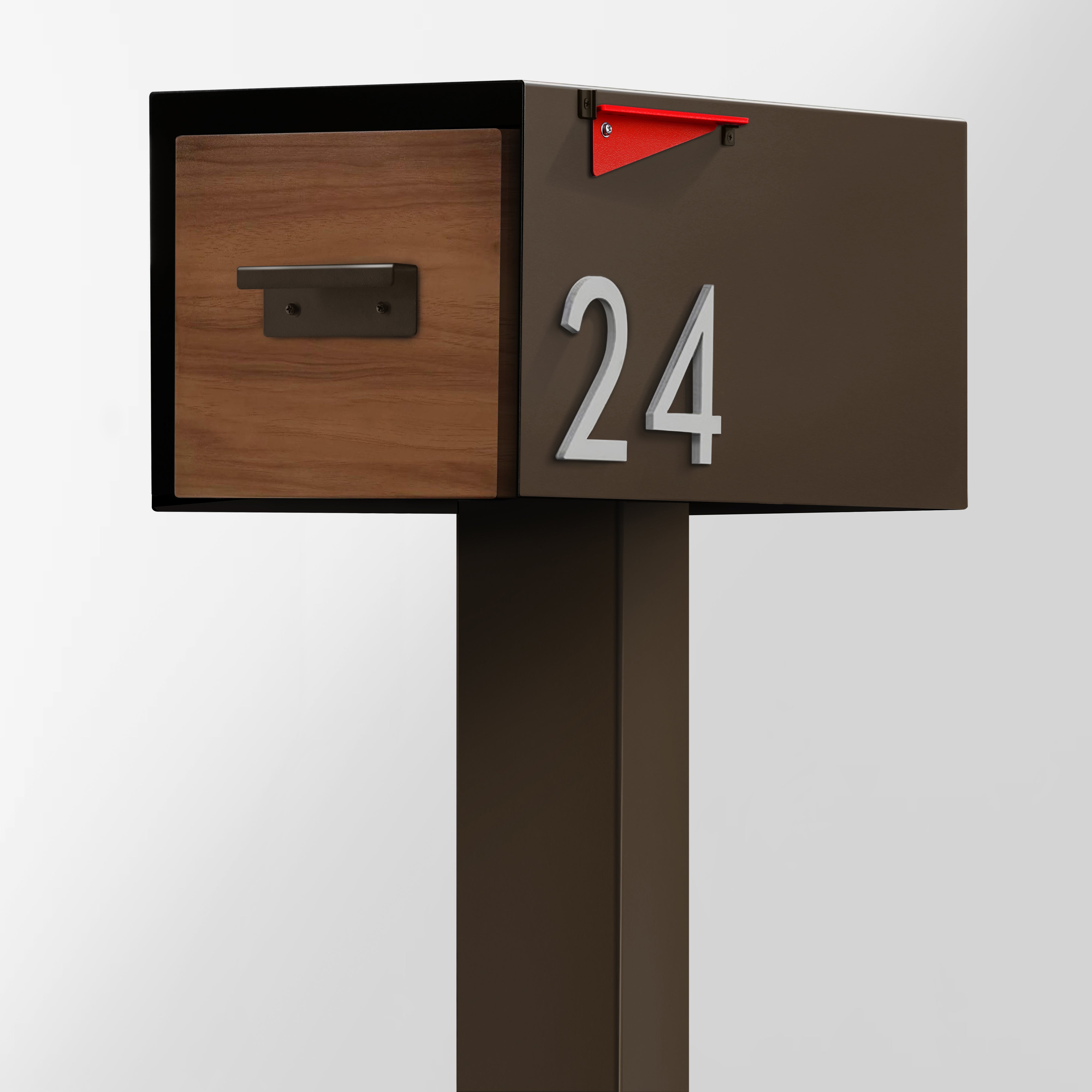 Regular Malone Post-Mounted Mailbox with Sublimated Wood Door
