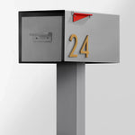 The Malone Modern Mailbox with Post by Post & Porch; a post-mount mailbox that boosts curb appeal