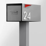 The Malone Modern Mailbox with Post by Post & Porch; a post-mount mailbox that boosts curb appeal