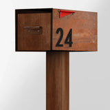 The Malone Modern Mailbox with Post by Post & Porch; a post-mount mailbox that boosts curb appeal