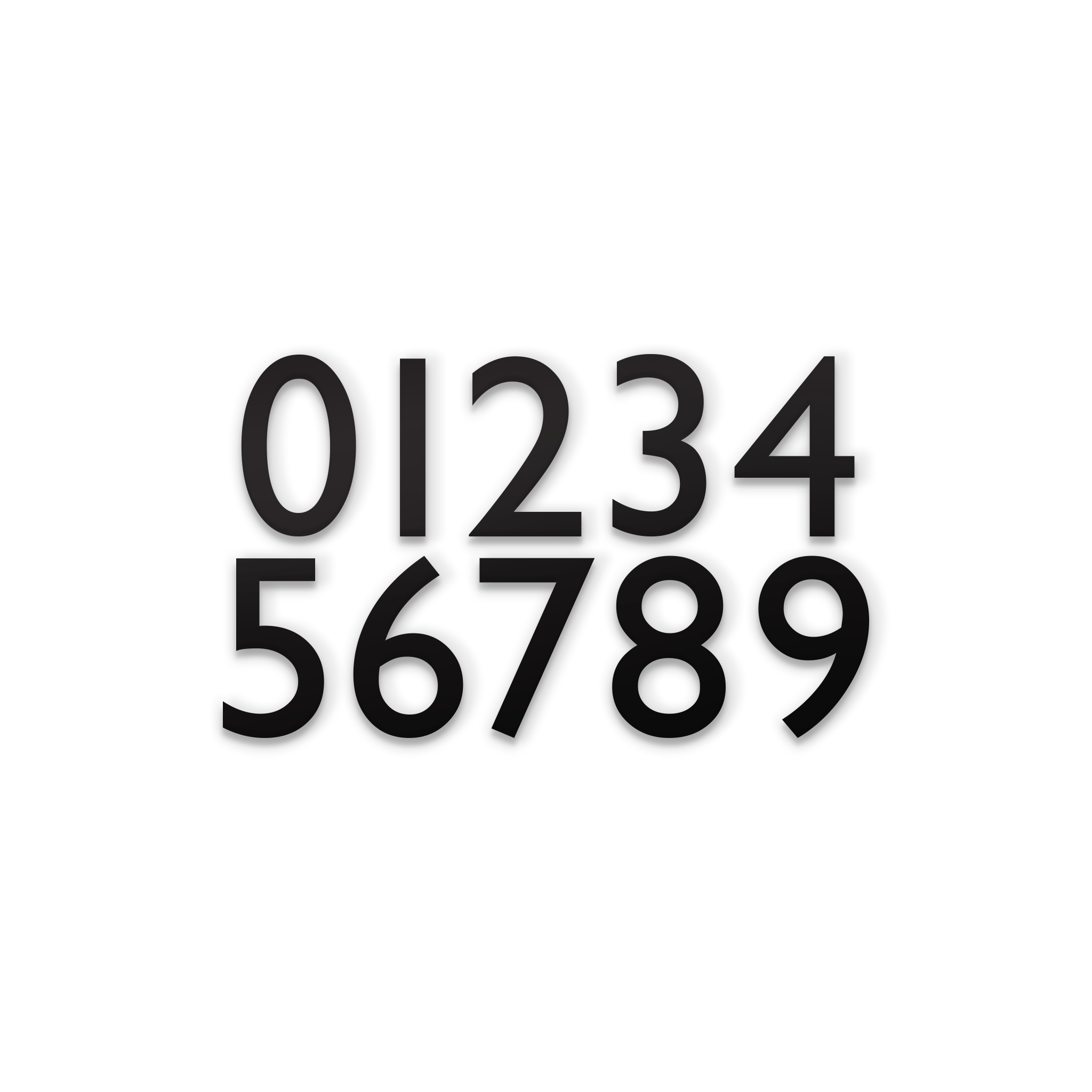 Magnetic House Numbers; Black Address Numbers