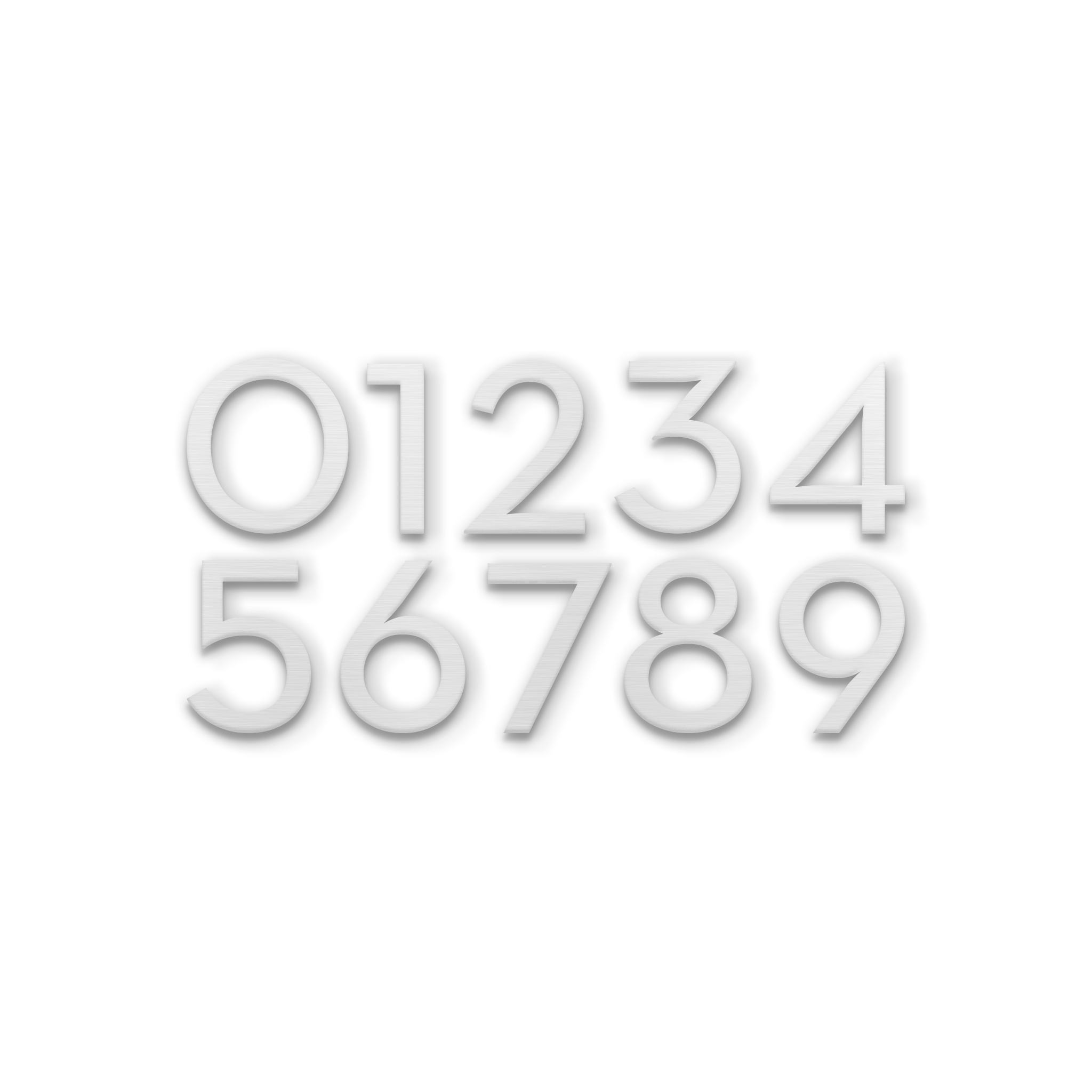 Magnetic House Numbers; Silver Address Numbers