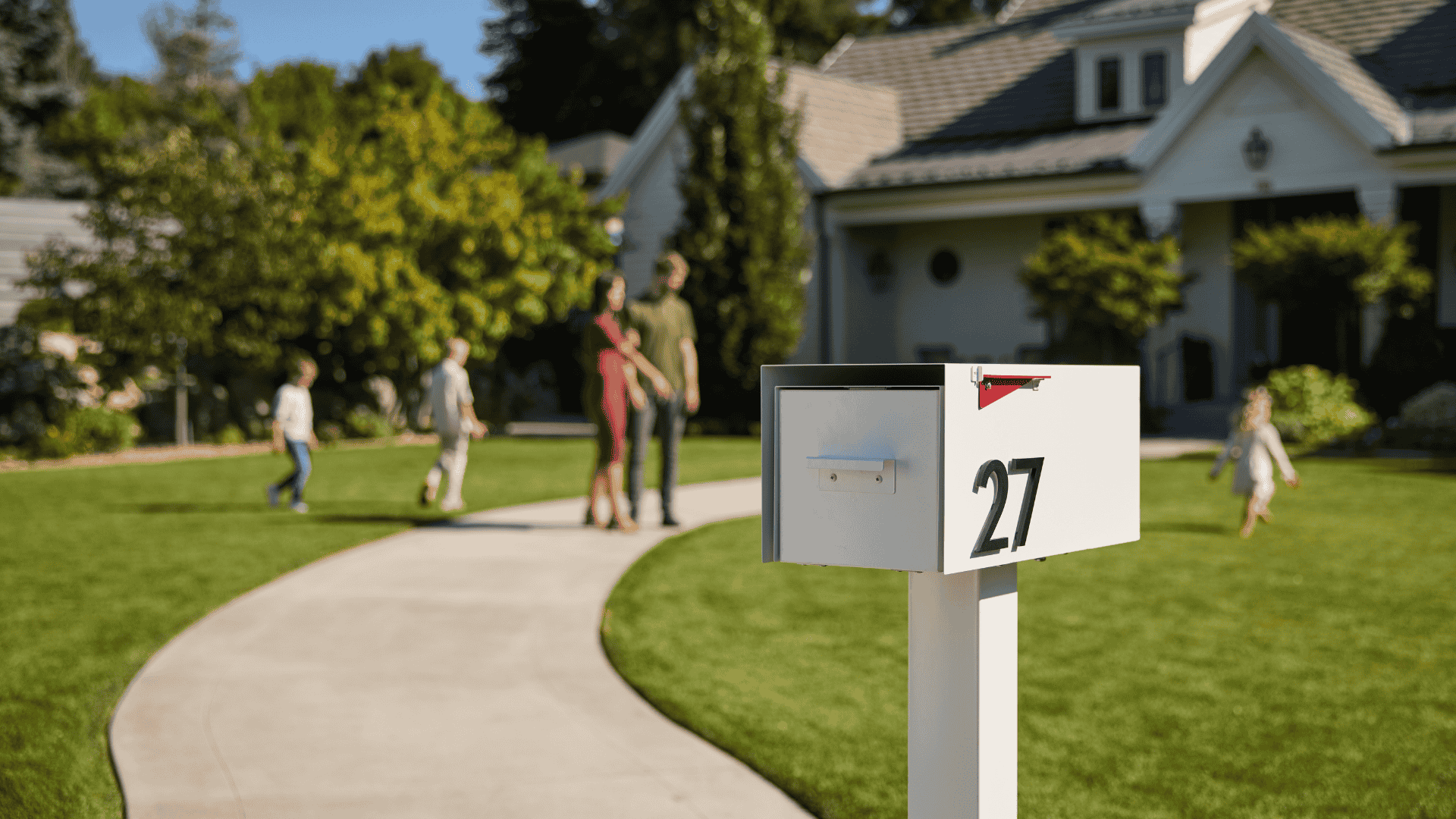 The Malone by Post & Porch, a modern large mailbox built for curb appeal