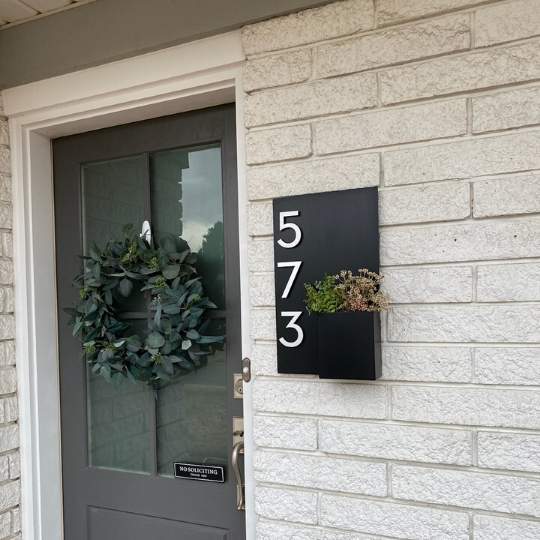 Address and House Number Planter Boxes
