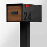 Malone Post-Mounted Mailbox with Sublimated Wood Door