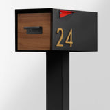 Malone Post-Mounted Mailbox with Sublimated Wood Door