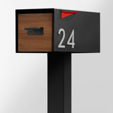 Malone Post-Mounted Mailbox with Sublimated Wood Door