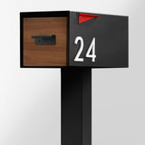 Malone Post-Mounted Mailbox with Sublimated Wood Door