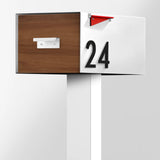 Large Malone Post-Mounted Mailbox with Sublimated Wood Door