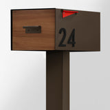 Large Malone Post-Mounted Mailbox with Sublimated Wood Door