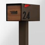 Malone Post-Mounted Mailbox with Sublimated Wood Door