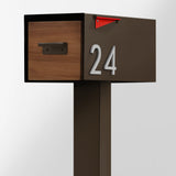 Malone Post-Mounted Mailbox with Sublimated Wood Door