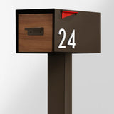 Malone Post-Mounted Mailbox with Sublimated Wood Door