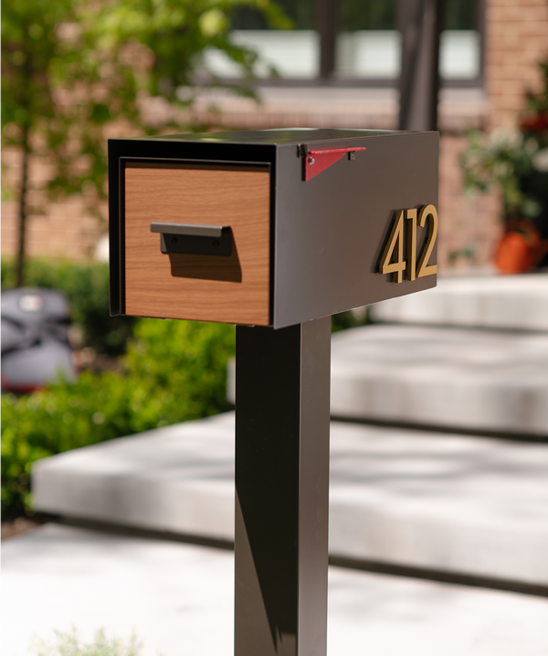 Regular Malone Post-Mounted Mailbox with Sublimated Wood Door