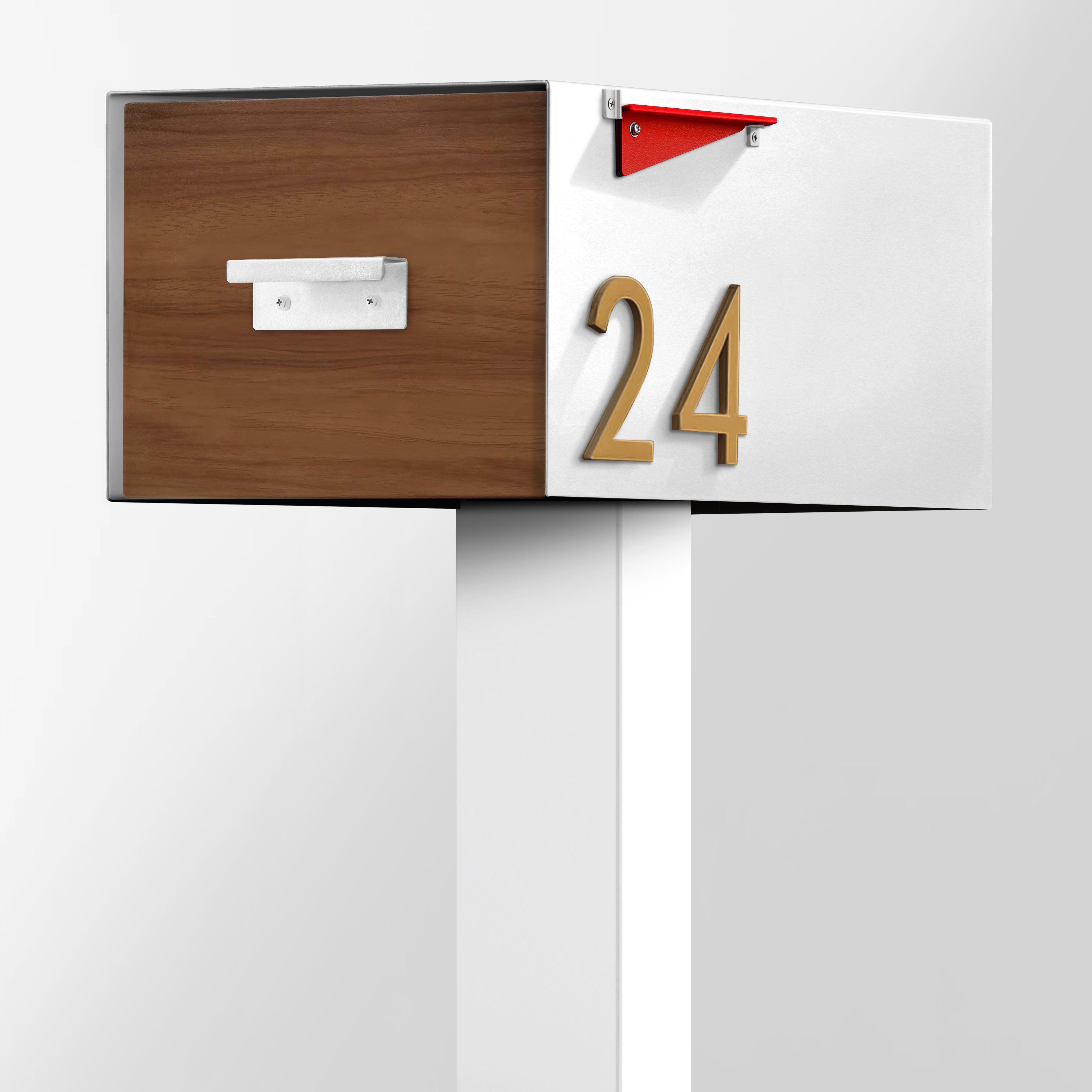 Large Malone Post-Mounted Mailbox with Sublimated Wood Door