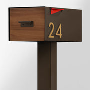 Large Malone Post-Mounted Mailbox with Sublimated Wood Door