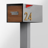 Malone Post-Mounted Mailbox with Sublimated Wood Door