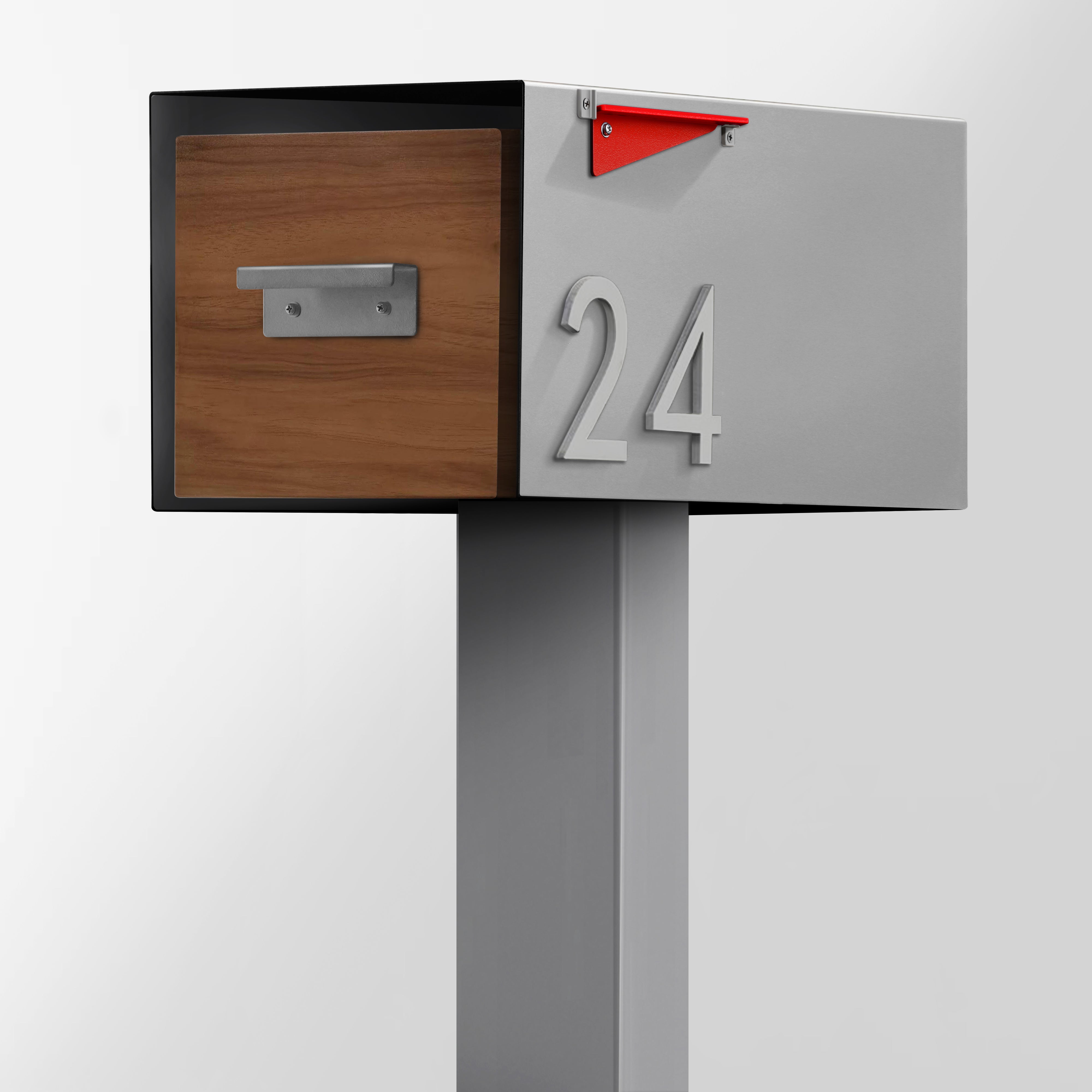 Malone Post-Mounted Mailbox with Sublimated Wood Door