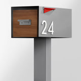 Malone Post-Mounted Mailbox with Sublimated Wood Door