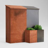 Patina Greetings Wall-Mounted Mailbox (arrives raw steel state)