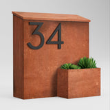 Patina Greetings Wall-Mounted Mailbox (arrives raw steel state)