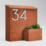 Patina Greetings Wall-Mounted Mailbox (arrives raw steel state)