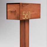 Patina Malone Post-Mounted Mailbox (arrives raw steel state)