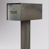 Patina Malone Post-Mounted Mailbox (arrives raw steel state)