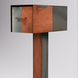 Patina Malone Post-Mounted Mailbox (arrives raw steel state)