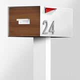 Large Malone Post-Mounted Mailbox with Sublimated Wood Door