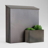 Patina Greetings Wall-Mounted Mailbox (arrives raw steel state)