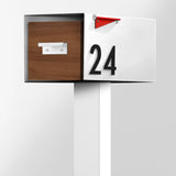 Malone Post-Mounted Mailbox with Sublimated Wood Door