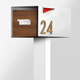 Malone Post-Mounted Mailbox with Sublimated Wood Door