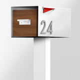 Malone Post-Mounted Mailbox with Sublimated Wood Door