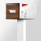 Malone Post-Mounted Mailbox with Sublimated Wood Door