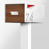 Large Malone Post-Mounted Mailbox with Sublimated Wood Door