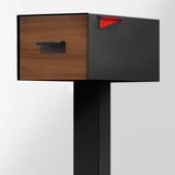 Large Malone Post-Mounted Mailbox with Sublimated Wood Door