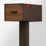 Large Malone Post-Mounted Mailbox with Sublimated Wood Door