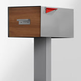 Large Malone Post-Mounted Mailbox with Sublimated Wood Door