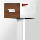 Large Malone Post-Mounted Mailbox with Sublimated Wood Door