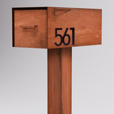 Patina Malone Post-Mounted Mailbox (arrives raw steel state)