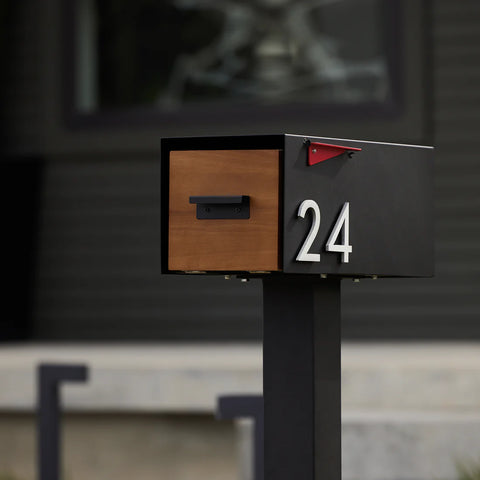 Wood wall mount mailbox, large modern mail box, briefkasten holz, mailbox house number, custom outdoor 2024 mailbox, wooden mailbox wall mounted.