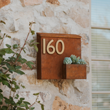 Patina Greetings Wall-Mounted Mailbox (arrives raw steel state)