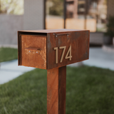 Patina Malone Post-Mounted Mailbox (arrives raw steel state)